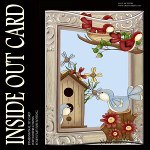 Inside Out Card Little Bird Sings in the Old Oak Tree