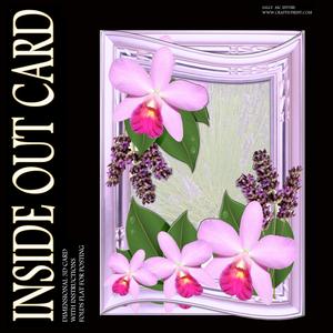 Inside Out Card Purple Orchids and Lavender