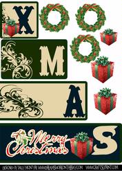 Xmas Book Card Heritage Multi with Optional 3D