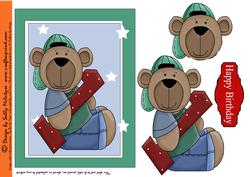 First Birthday Bear 3D