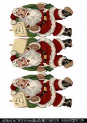 Tri Fold Santas Apply to Card and Concertina Fold