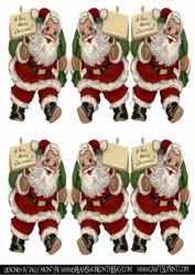 Tri Fold Santas Apply to Card and Concertina Fold 2up