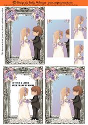 Wedding Day Cute 2 Card Sheet