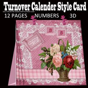 Turnover Calender Style 3D Card