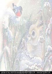 Bunny in the Snow Background