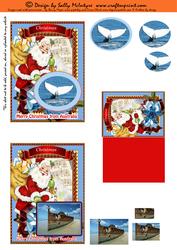 Merry Christmas from Australia 2 Card Sheet with Giftag