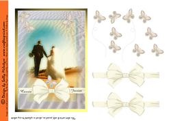 Wedding in the Sand with Butterflies and Bows