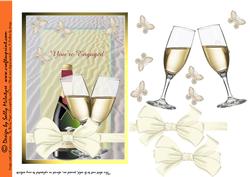 Engagement Champagne and Butterflies