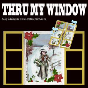 Through My Window Vintage Lady Christmas
