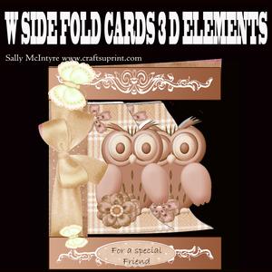 W Side Fold Cards Backyard Owls