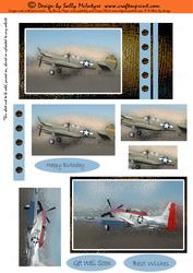 In the Air Planes 2 Card Sheet