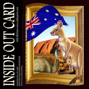 Inside Out Card Australian Theme, Christmas,travel Hello