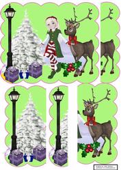 Xmas Time is a Time of Wonder Side Stacker in Lime