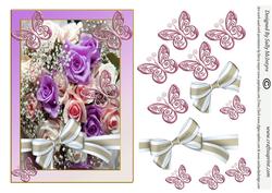 Purple Roses Butterflies and Bows