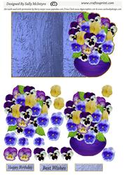 Over the Edge 3D Pansy Card