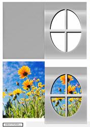 Silver Window Flowers in the Winds