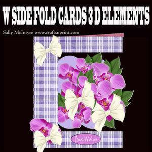 W Fold Thai Orchids and Bows