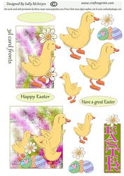 Easter 2 Card Sheet 3D Card Fronts