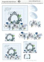 Pale Blue Beauty,multi Use Card for Most Occasions