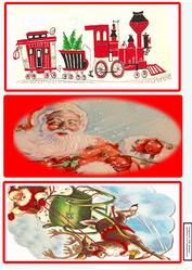 3 Christmas Dl Size Toppers