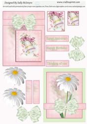Pretty in Pink and Green Wedding Anniversary ,birthday