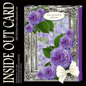 Inside Out Card Lilac Roses
