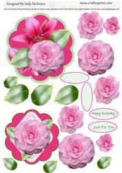 Perfect Camelia Pink 2 Card Sheet