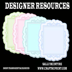 Card Fronts Pastel Designer Resourcer