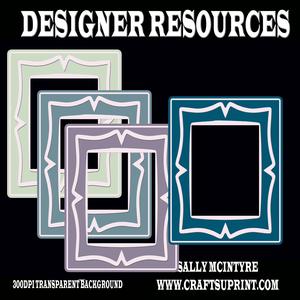 Oblong Frames Muted Colours
