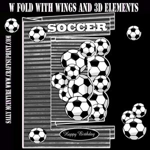 W Fold Soccer Easy Card