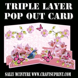 Triple Layer Pop Out Card, Easy with Instructions