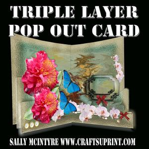 Floral Beauty Triple Layer Popout Card