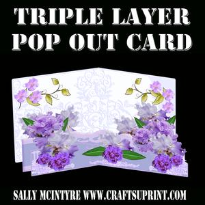 Lilac Fancy Triple Layer Popout Card