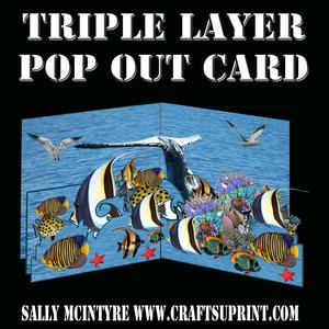 Whale of a Time Triple Layer Popout Card