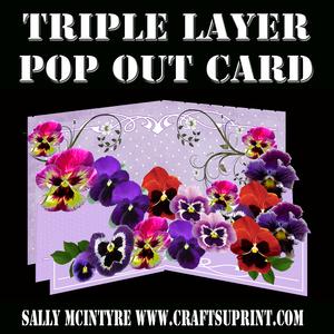 Triple Layer Pop Up Only Pansies