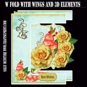 W Fold Roses and Gladioli with Instructions
