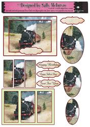 Steam Trains 2 Card Sheet