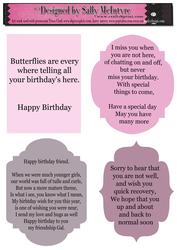 Four Sentiments Friends Birthday Get Well Soon