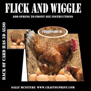 Flick and Wiggle Chook Card