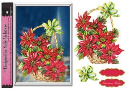 Poinsettia Christmas Basket