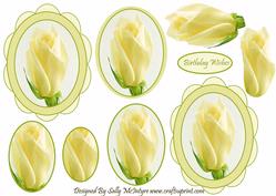 Yellow Rose 2 Card Sheet