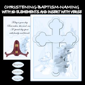 Religious Christening Kit Boy with Stand