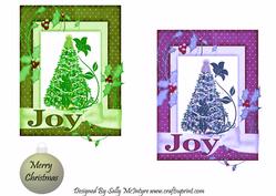 Joy to the World Toppers Green and Purple