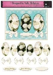 White Roses,ribbon and Bows