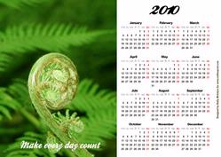 Fern Calender Ready to Print