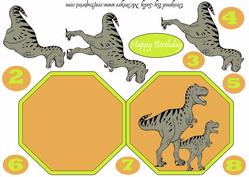 Dinasaur Birthday Numbers from 2 to 8