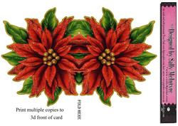 Poinsettia Shaped Card for Christmas