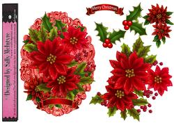 Poinsettia and Holly Christmas