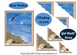 Sea Side Serenity , Best Wishes Thinking of You Get Well Soon