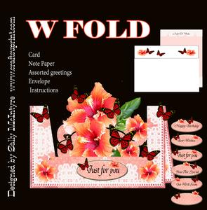 W Fold for All Occasions Orange Hibiscus